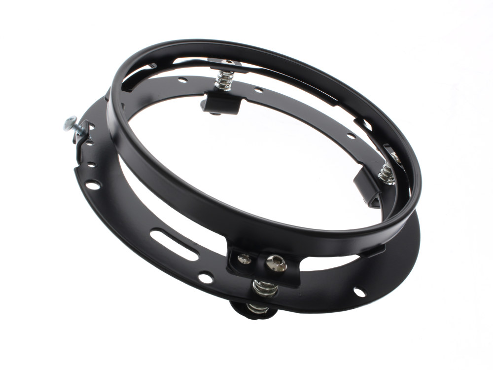 Hoglights 7in. Headlamp Insert Adaptor Bracket – Black. Fits All 2013 earlier Touring & all FreightTrain Nacelle.