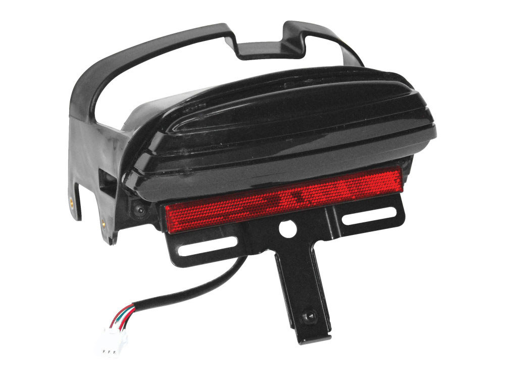 Hoglights LED Tri-Bar Taillight with Smoke Lens. Fits Fat Bob 2008-2013.