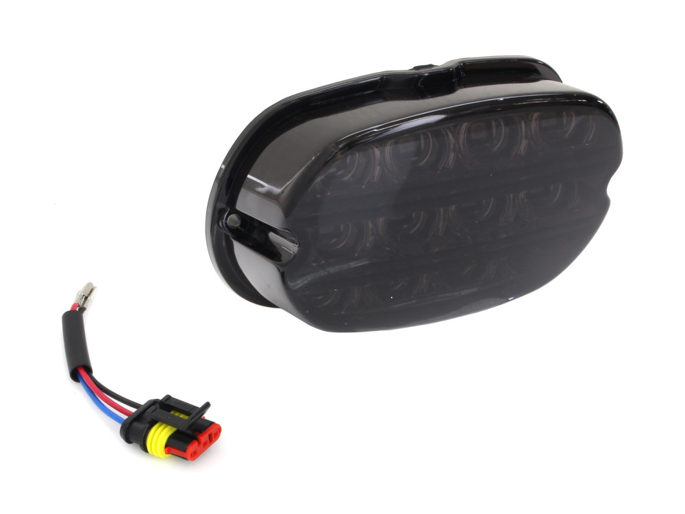 Hoglights Low Profile LED Taililight with Smoke Lens. Fits Most 1999up Models