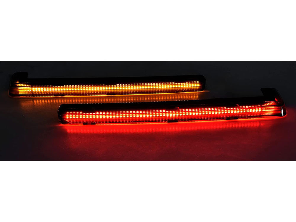 Hoglights LED Tour Pak Arms – Amber Turn, Red Run/Brake, Black Housing, Smoke Lens. Fits Touring 2014up.