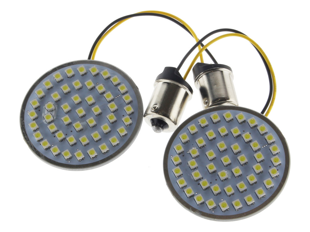 Hoglights LED Amber Turn Signal Inserts. Fits Front and Rear on most Models With OEM Bullet Style Indicators 2002up.