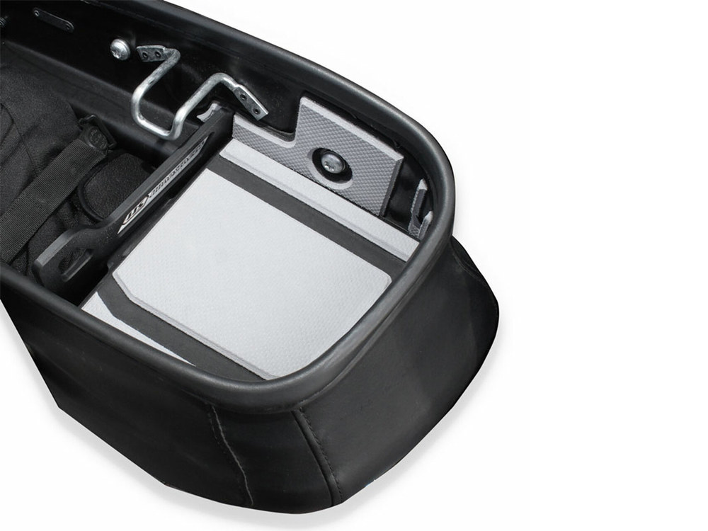 Hard Street Ryt-There Saddle Bag Shelf – Grey. Fits Heritage Softail 2018up Left & Right Bags.