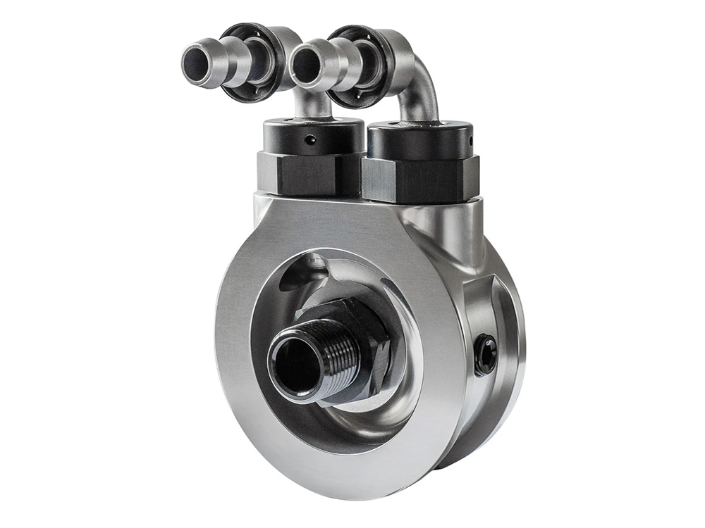 Jagg Oil Coolers Oil Cooler Adaptor with By-pass. Fits Evolution Big Twin 1984-1999, Sportster 1986-2021 & Buell