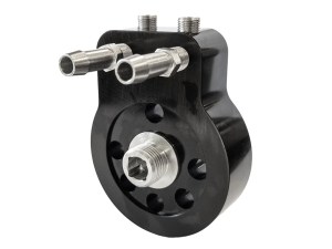 Jagg Oil Coolers Oil Cooler Adaptor with By-pass. Fits Air Cooled Milwaukee-Eight 2018up Jagg Oil Coolers Oil Cooler Adaptor with By-pass. Fits Air Cooled Milwaukee-Eight 2018up
