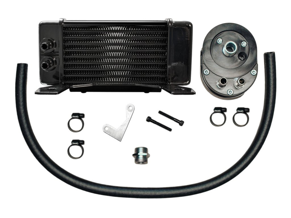Jagg Oil Coolers 10-Row LowMount Oil Cooler Kit. Fits Touring 1984-2008.