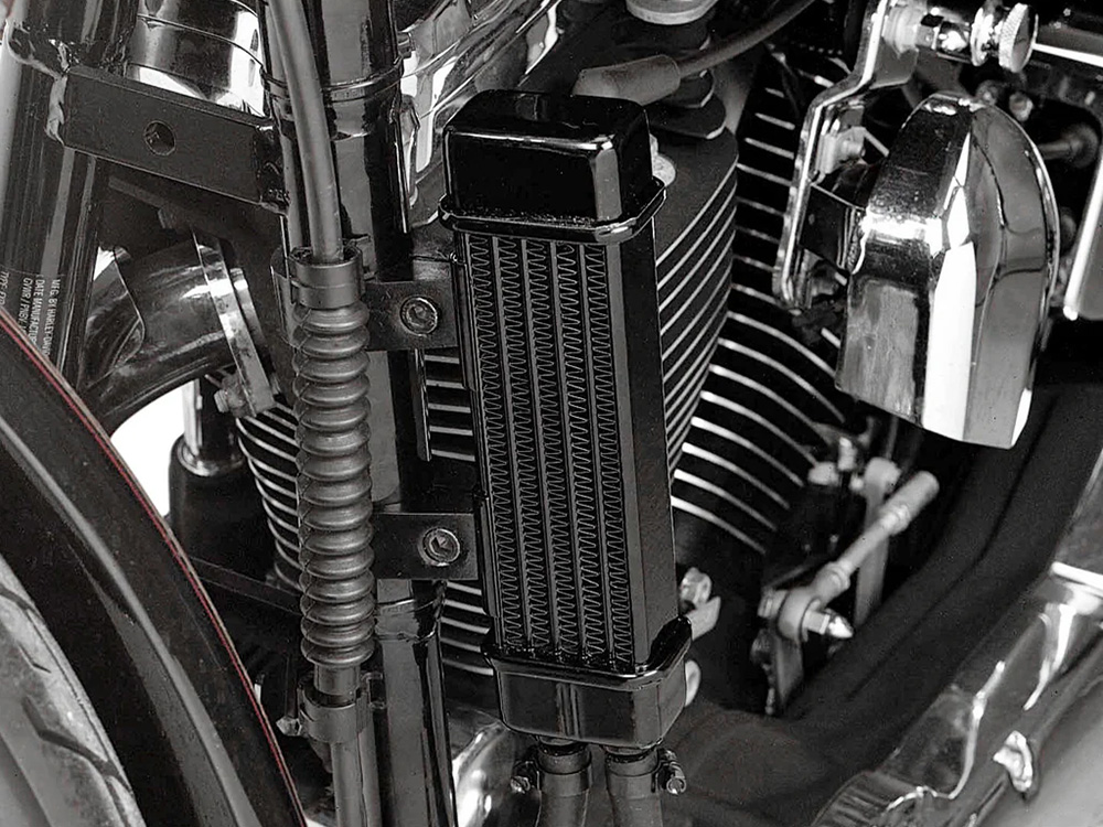 Jagg Oil Coolers 6-Row Vertical Slimline Oil Cooler Kit. Fits Sportster 1986-2021