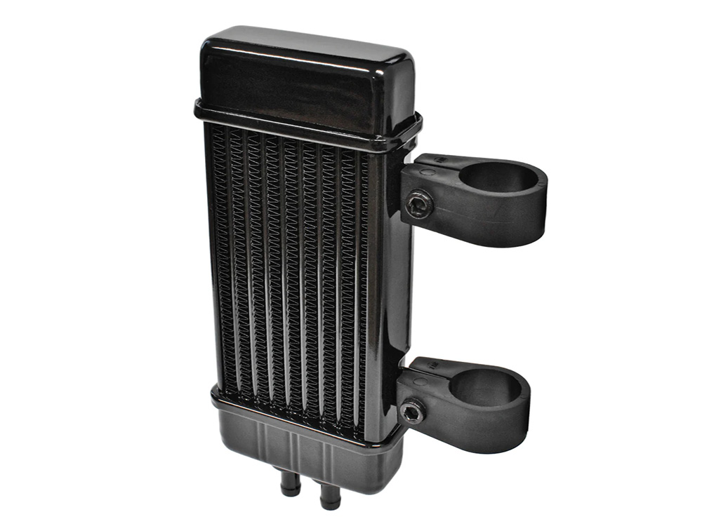 Jagg Oil Coolers 10-Row Vertical Wideline Oil Cooler Kit. Fits Sportster 1986-2021
