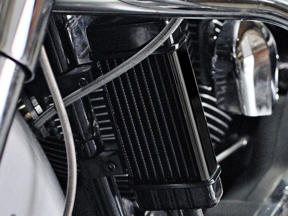 Jagg Oil Coolers 10-Row Vertical Wideline Oil Cooler Kit. Fits Sportster 1986-2021