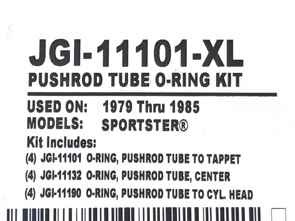 James Gaskets Inc Push Rod Tube O’Ring Kit. Fits Sportster 1979-1985.