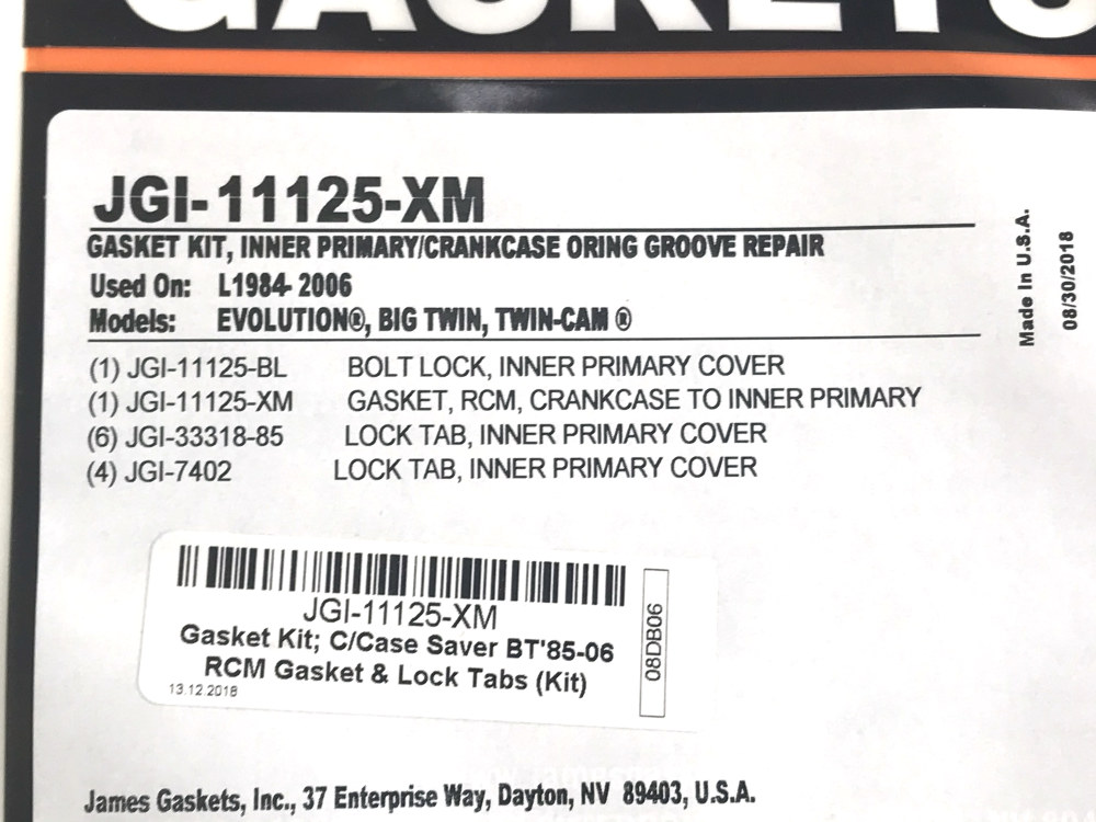 James Gaskets Inc Crank Case Saver Gasket Kit. Fits Big Twin 1985-2006.