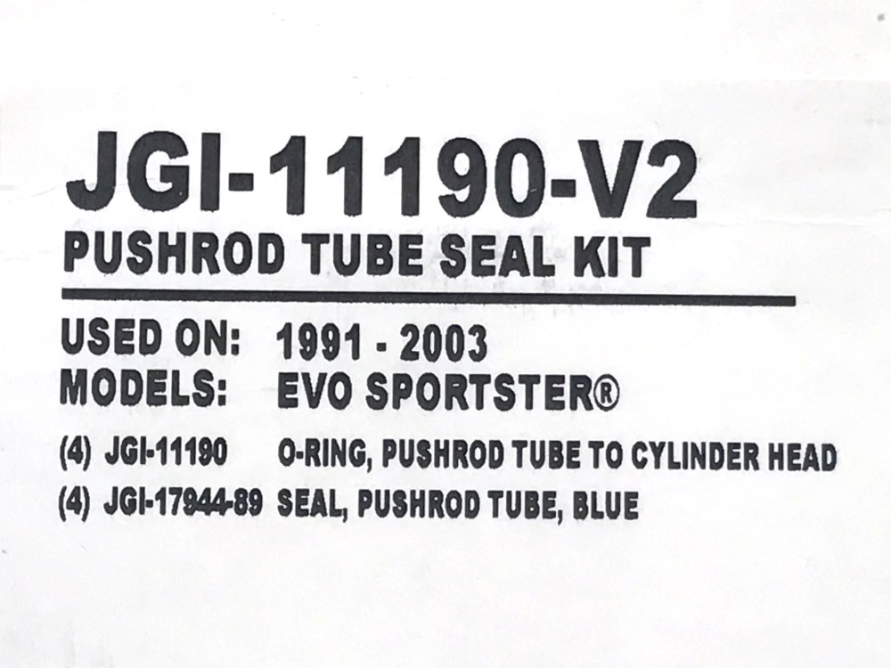 James Gaskets Inc Push Rod Tube O’Ring Kit. Fits Sportster 1991-2003.