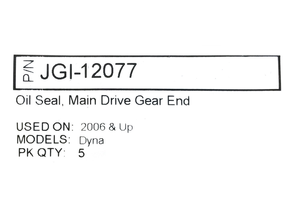 Seal; Main Drive Gear End; BT%2706up