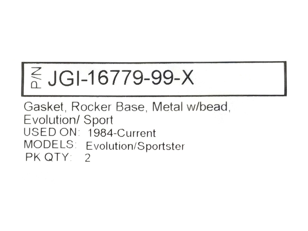 James Gaskets Inc Rocker Cover Base Gaskets. Fits Big Twin 1984-1999 & Sportster 1986-2021.