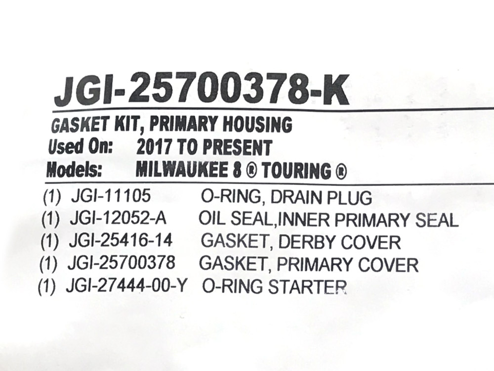 James Gaskets Inc Primary Cover Gasket Kit. Fits Touring 2017up.