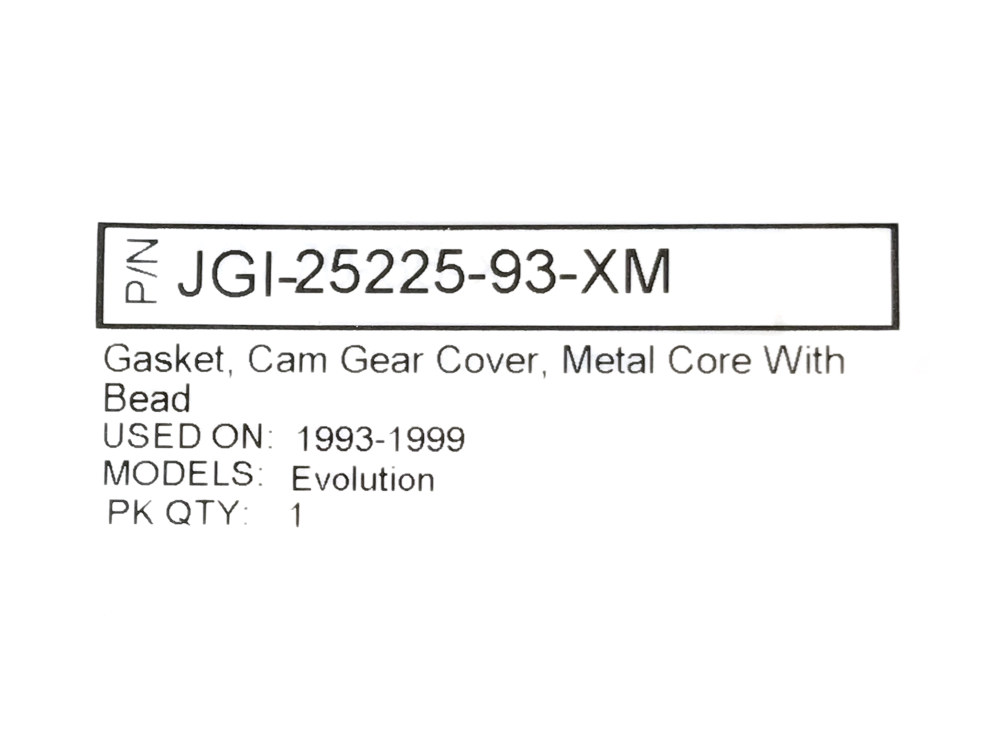 Gasket; Cam Cvr BT%2793-99 Evo