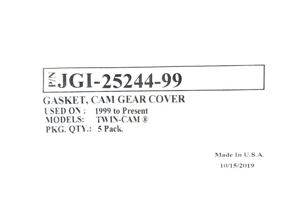 James Gaskets Inc Cam Cover Gasket – Pack of 5. Fits Twin Cam 1999-2017.