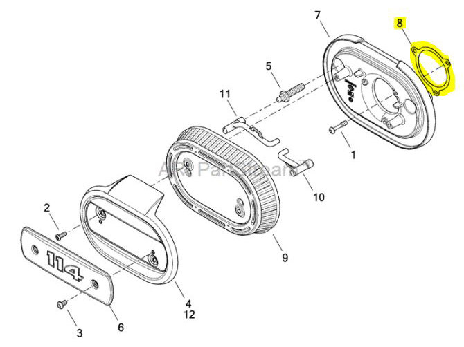 Gasket; A/Filter M8%2717up with