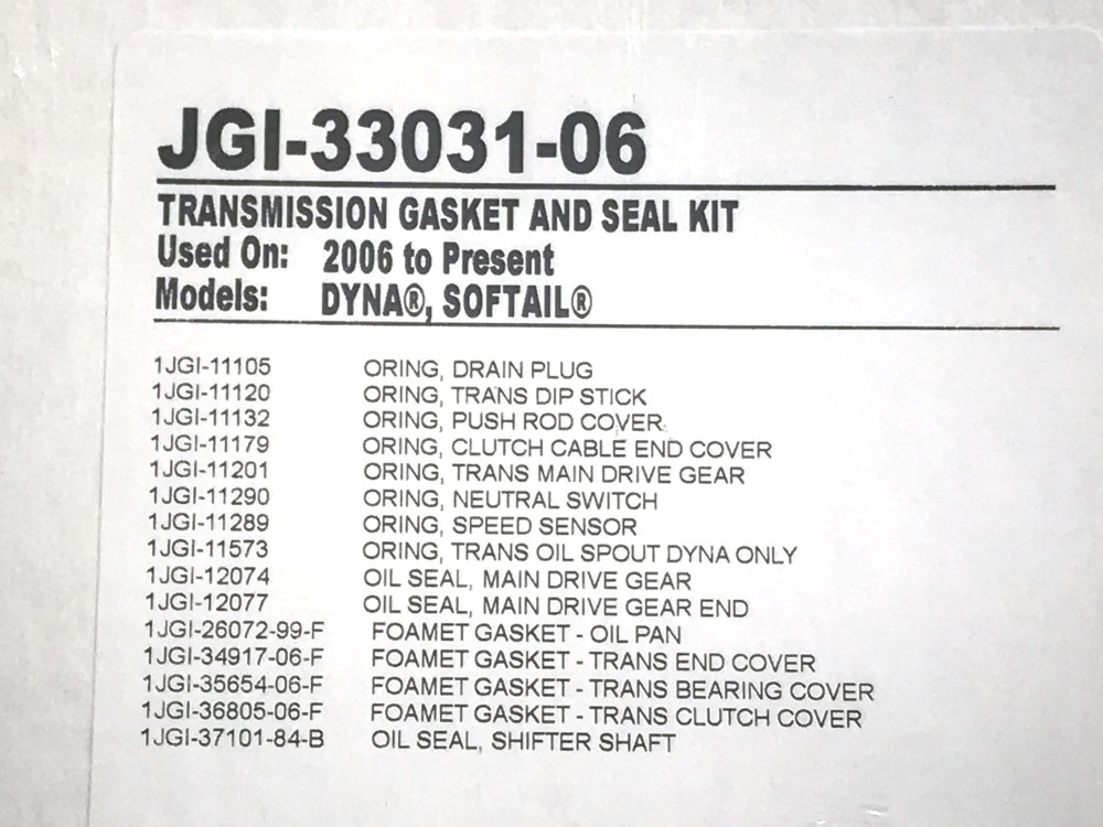 James Gaskets Inc Transmission Gasket Kit. Fits Dyna 2006-2017 & Softail 2007-2017.