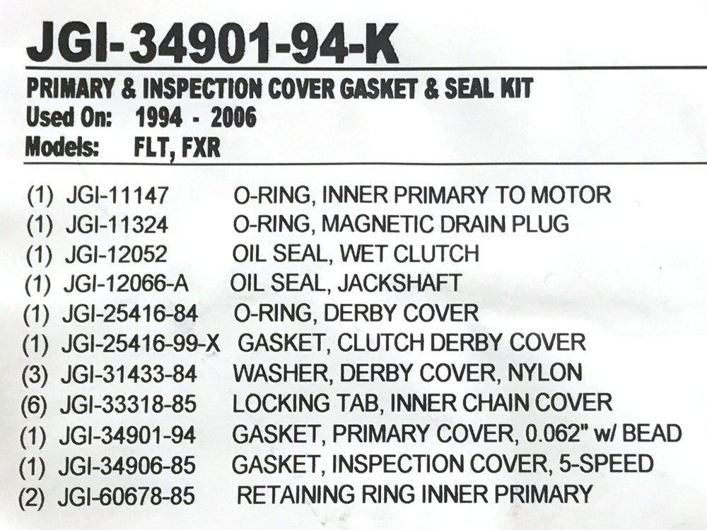 James Gaskets Inc Primary Cover Gasket Kit. Fits FXR & Touring 1994-2006.