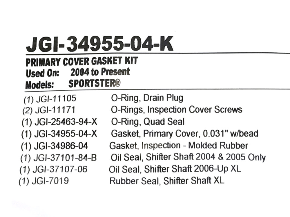 James Gaskets Inc Primary Cover Gasket Kit. Fits Sportster 2004-2021