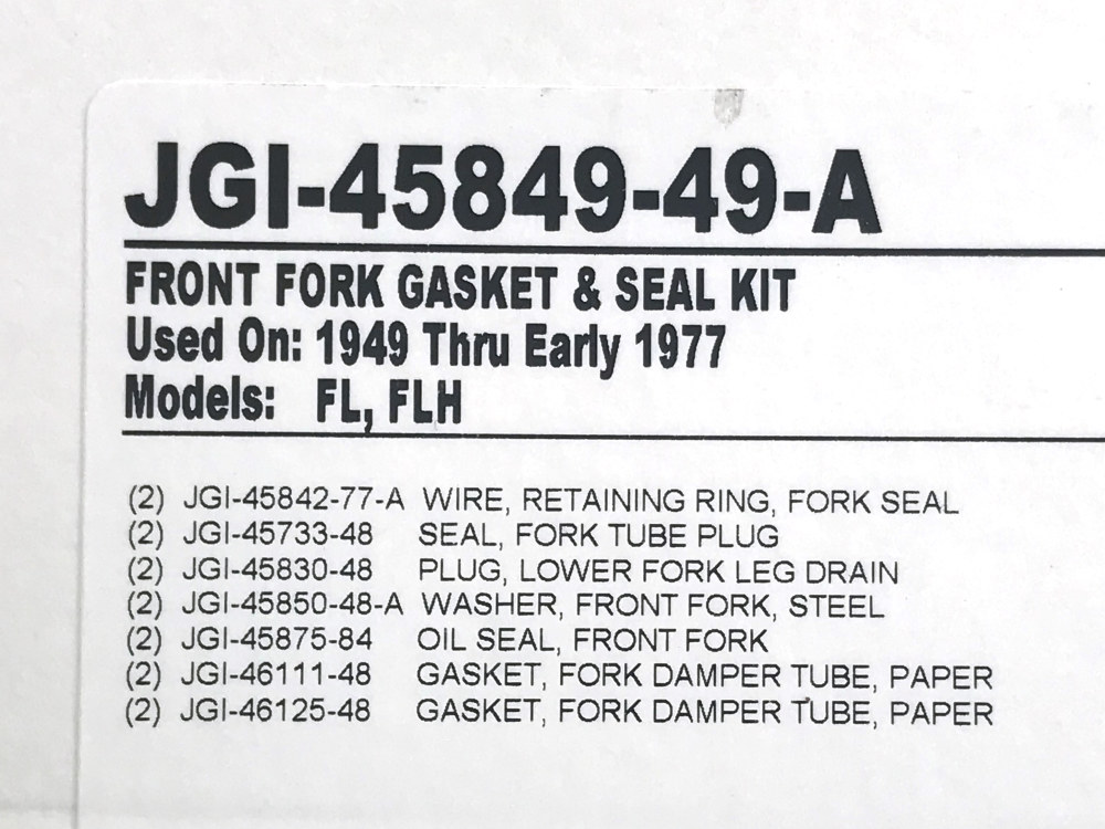 Seal Kit; Fork WG 41mm FL%2749-77