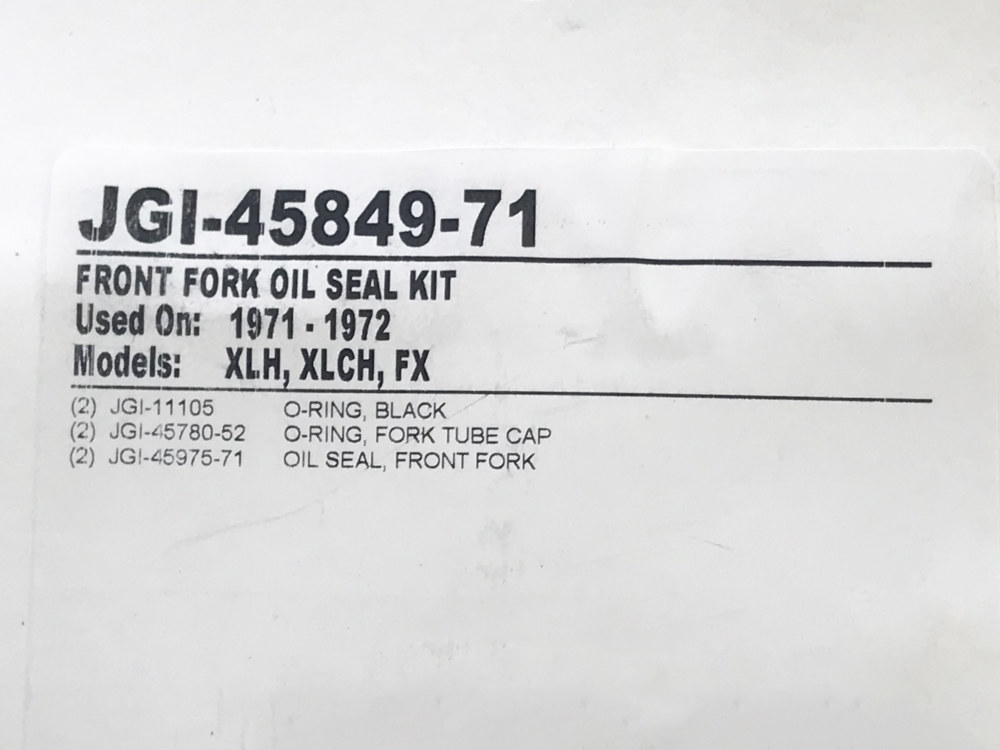 James Gaskets Inc 33.4mm Fork Seal Kit. Fits H-D 1971-1972 with Narrow Glide.