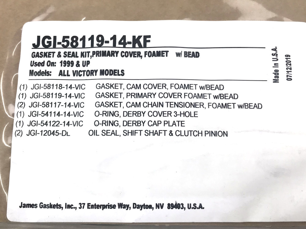 Gasket Kit; Victory%2799-17, Prim &