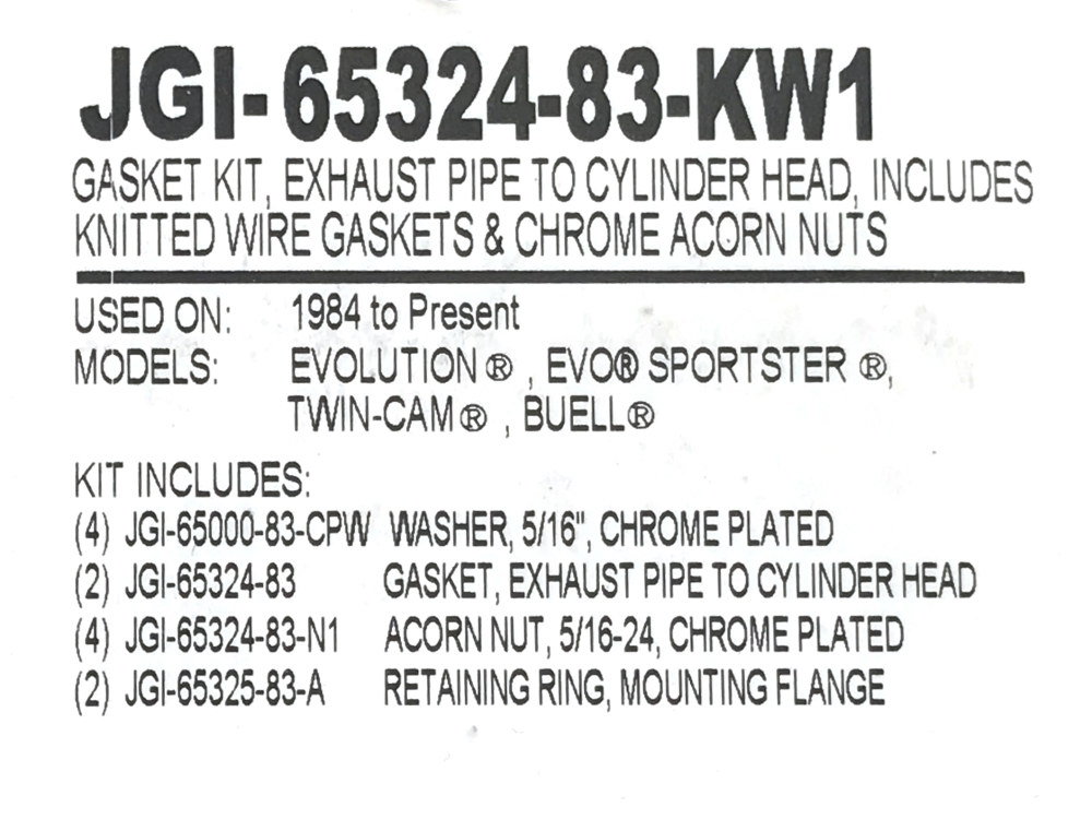 Gasket Kit; Exh BT%2784up, XL%2786-21