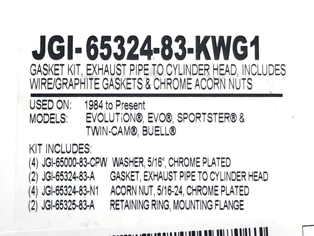 James Gaskets Inc Exhaust Gasket Kit with Tapered Style Gaskets. Fits Big Twin 1984up & Sportster 1986-2021.
