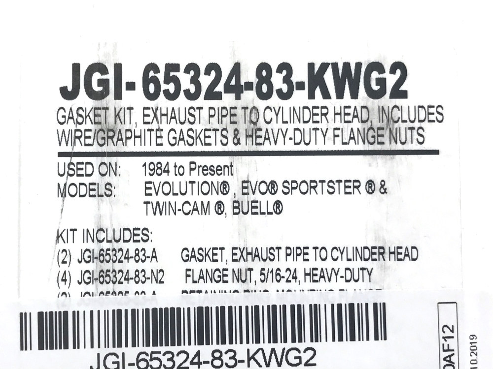 James Gaskets Inc Exhaust Gasket Kit with Tapered Style Gaskets. Fits Big Twin 1984up & Sportster 1986-2021.