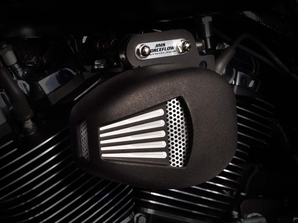 Jims Forceflow Head Cooler – Black. Fits Touring 2017up.