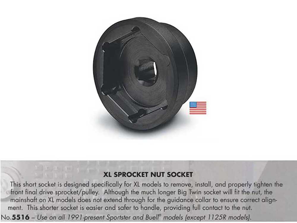 Jims Transmission Pulley Nut Tool. Use on Sportster 1991-2021