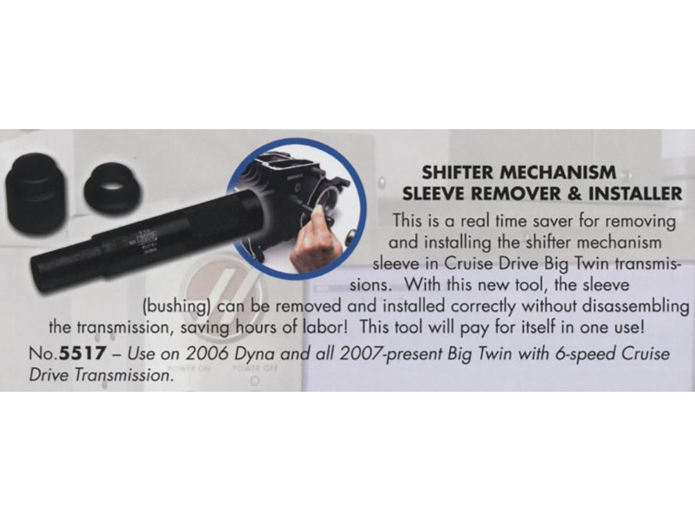 Jims Shift Mechanism Sleeve Remove & Installer Tool. Use on 6Spd Big Twin 2006up.