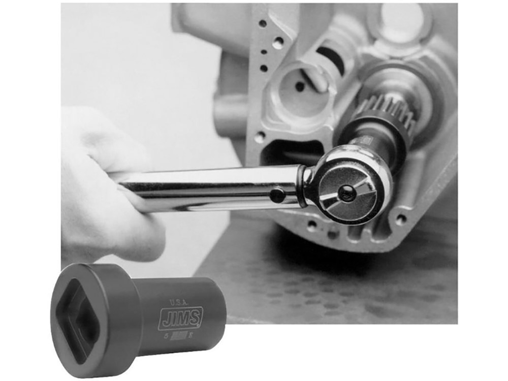 Jims Pinion Gear Nut Socket Tool. Use on Big Twin 1955-1992.