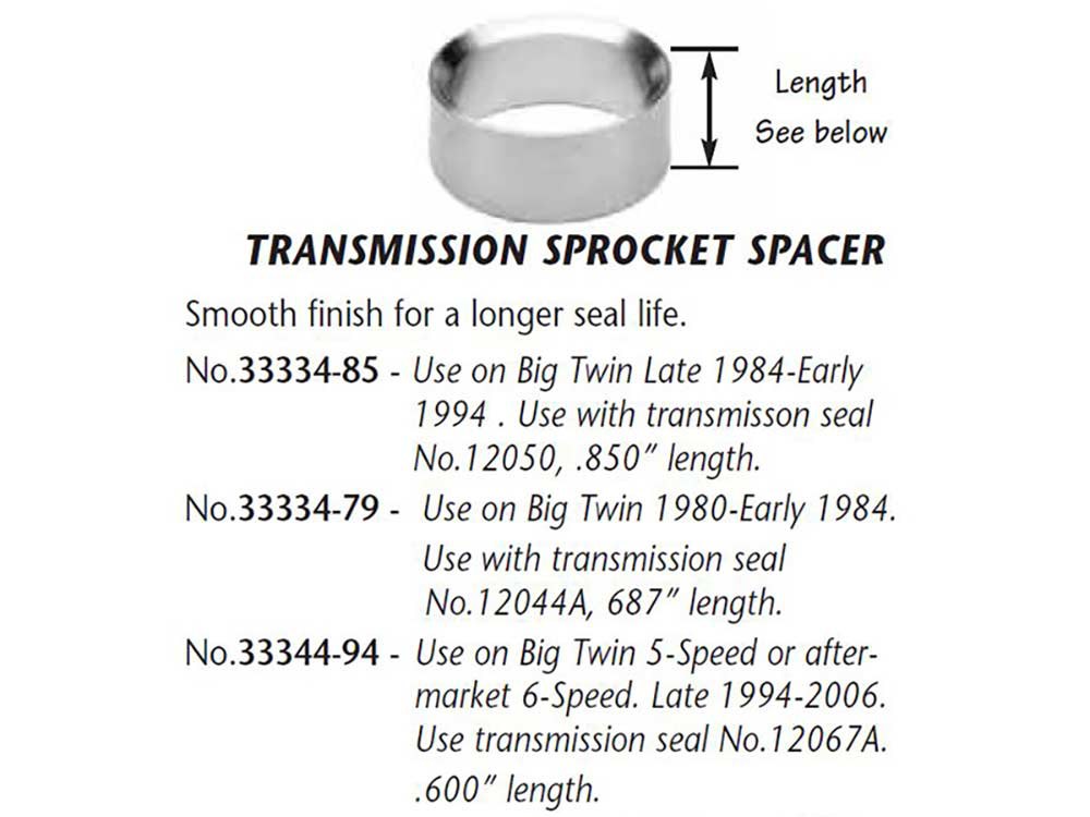 Spacer; Main Drive Seal BT%2784-93