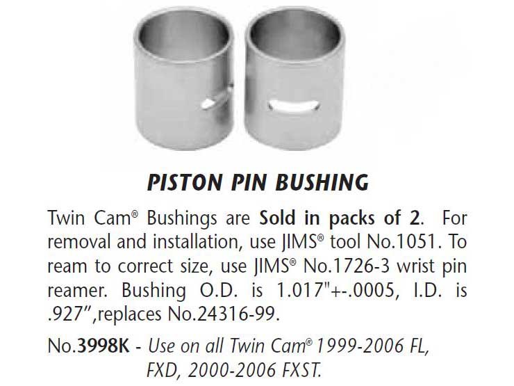 Jims Wrist Pin Bushing. Fits Twin Cam 1999-2017