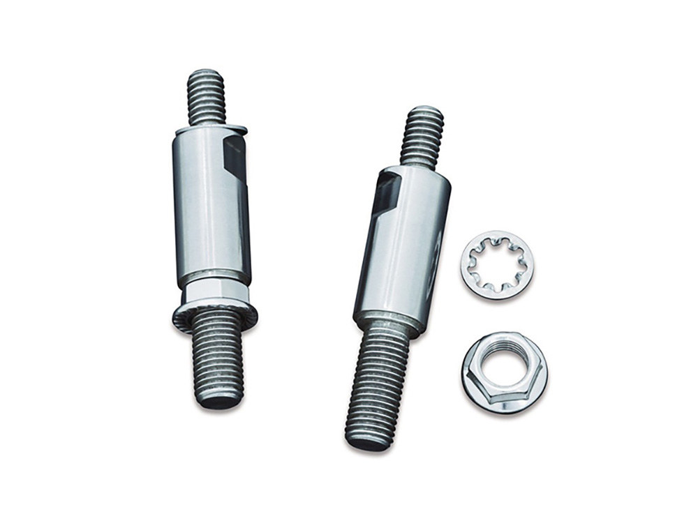 Kuryakyn Raised Mirror Adapters – Chrome. Fits all Indian & Metric Models