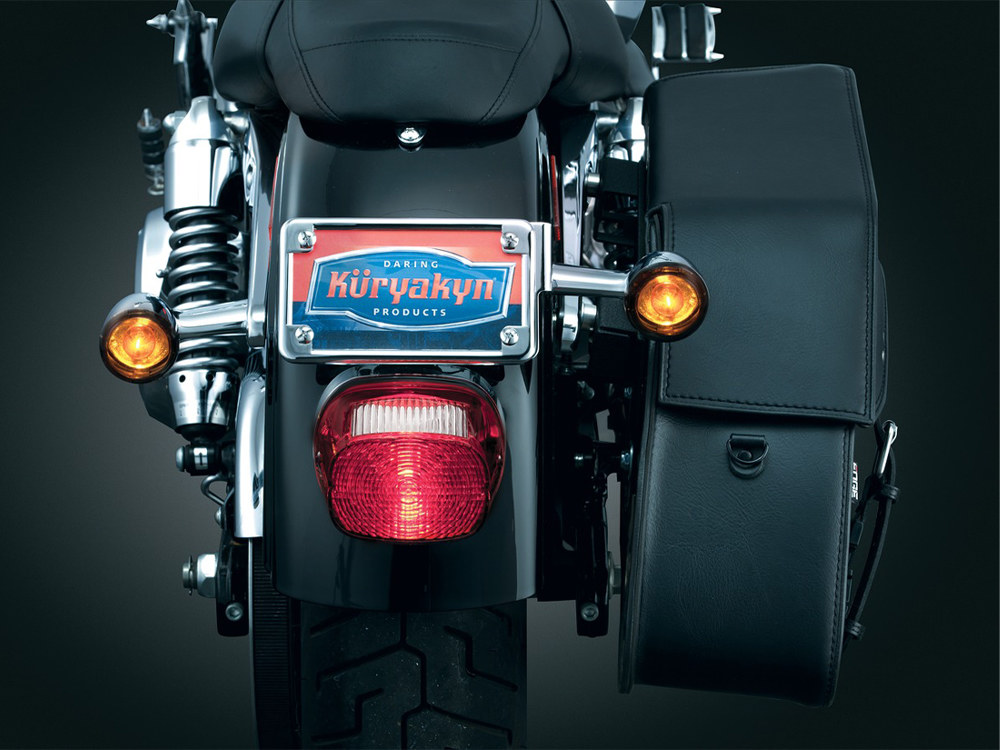 Kuryakyn Number Plate & Turn Signal Relocation Kit – Chrome.