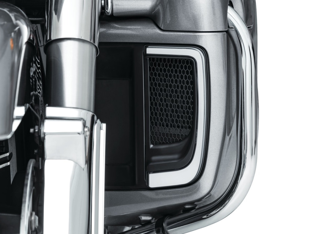 Lower Fairing Grills; FLHT%2714up Blk