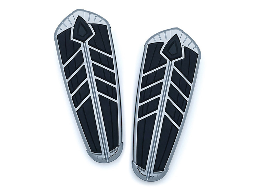 Kuryakyn Front Spear Floorboard Inserts – Chrome. Fits Indian 2014up.