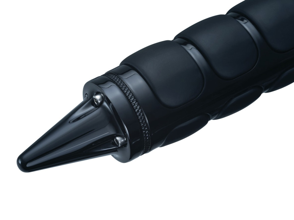Kuryakyn Stiletto End Caps – Black. Fits all Kuryakyn ISO-Grips, ISO-Flame Grips, Braided Grips, Spear Grips & Kinetic Grips.