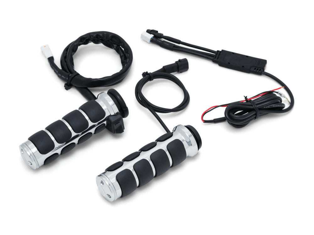Handgrips; TBW%2708-24,Heated ISO Chr