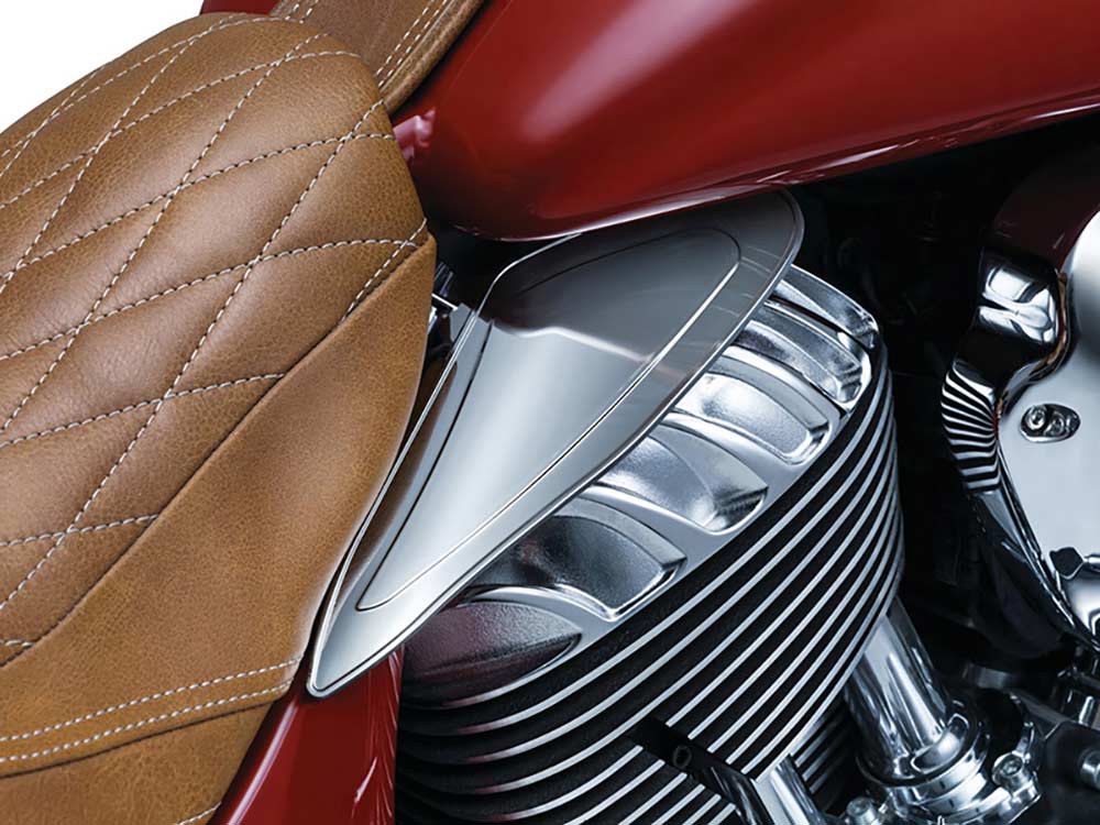 Kuryakyn Reflective Saddle Shields – Smoke. Fits Indian 2014up.