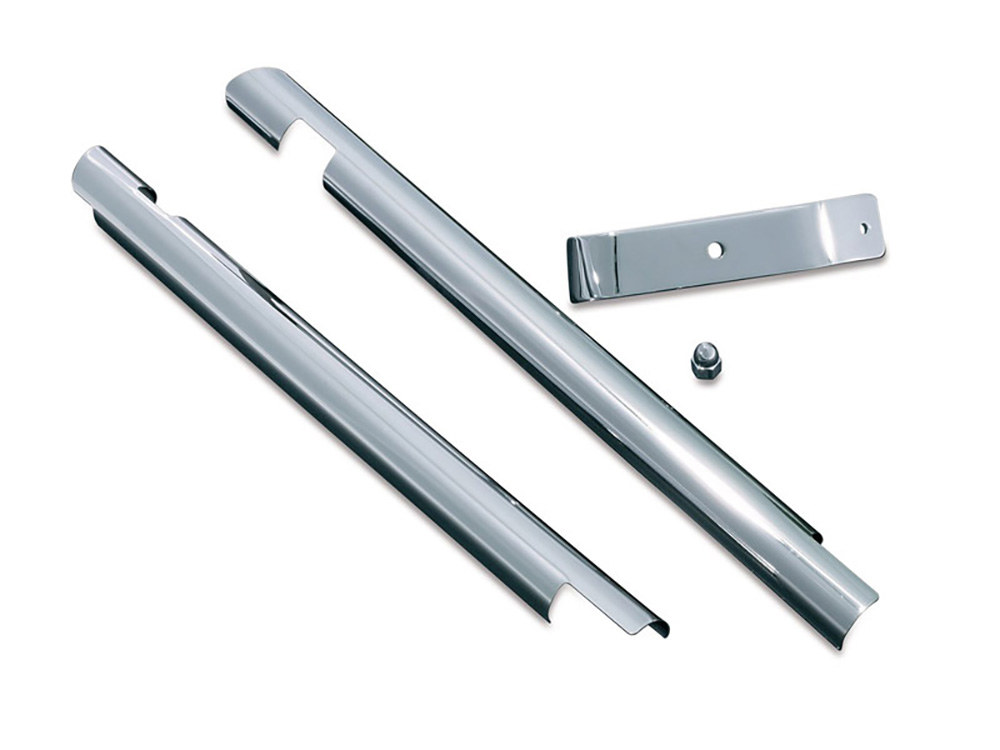 Kuryakyn Down Tube Covers – Chrome. Fits Softail 2007-2017.