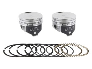 KEITH BLACK PISTONS +.010in. Flat Top Pistons with 8.6:1 Compression Ratio. Fits Big Twin 1984-1999 with Evo Engine. KEITH BLACK PISTONS +.010in. Flat Top Pistons with 8.6:1 Compression Ratio. Fits Big Twin 1984-1999 with Evo Engine.