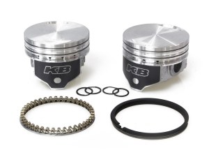 KEITH BLACK PISTONS +.020in. Flat Top Pistons with 8.6:1 Compression Ratio. Fits Big Twin 1984-1999 with Evo Engine. KEITH BLACK PISTONS +.020in. Flat Top Pistons with 8.6:1 Compression Ratio. Fits Big Twin 1984-1999 with Evo Engine.