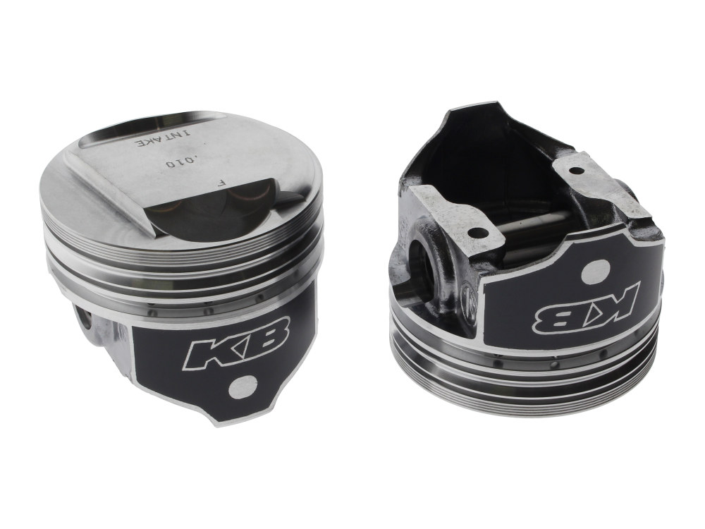 KEITH BLACK PISTONS +.010in. Dome Top Pistons with 10.5:1 Compression Ratio. Fits Big Twin 1984-1999 with Evo Engine.
