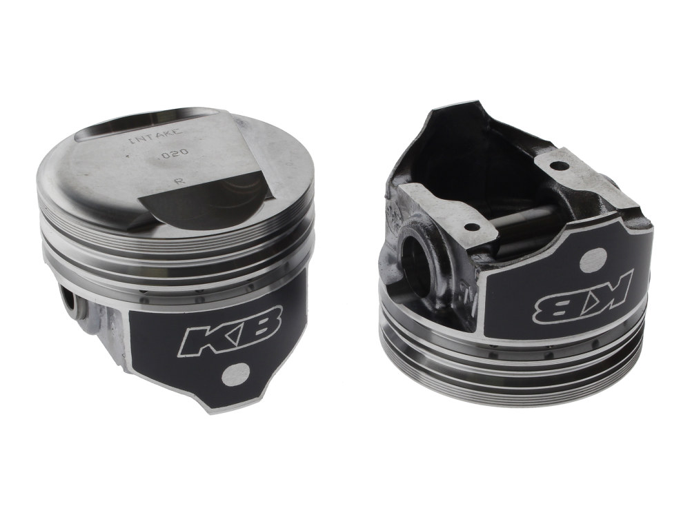 KEITH BLACK PISTONS +.020in. Dome Top Pistons with 10.5:1 Compression Ratio. Fits Big Twin 1984-1999 with Evo Engine.