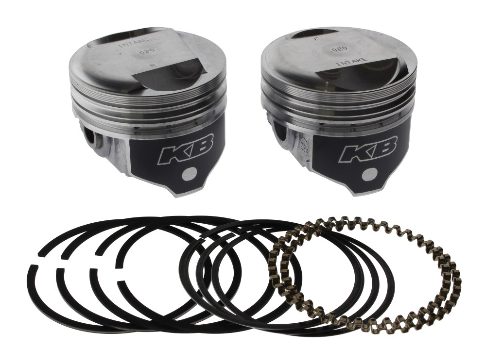 KEITH BLACK PISTONS +.020in. Dome Top Pistons with 10.5:1 Compression Ratio. Fits Big Twin 1984-1999 with Evo Engine.