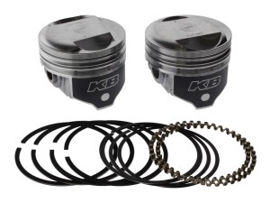KEITH BLACK PISTONS +.020in. Dome Top Pistons with 10.5:1 Compression Ratio. Fits Big Twin 1984-1999 with Evo Engine. KEITH BLACK PISTONS +.020in. Dome Top Pistons with 10.5:1 Compression Ratio. Fits Big Twin 1984-1999 with Evo Engine.